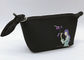 La borsa nera dell'articolo da toeletta di viaggio della tela/il modello stampato seta ha personalizzato le borse del cosmetico di viaggio fornitore