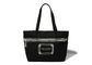 Regalo promozionale alla moda nero riutilizzabile delle borse di totalizzatore della tela con il logo della società fornitore