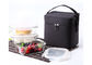Borse nere del dispositivo di raffreddamento del pranzo per gli adulti, logo su misura borsa refrigerato del pranzo fornitore