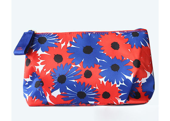 La borsa/abitudine dell'articolo da toeletta di viaggio del velluto ha ricamato modello di fiore delle borse di trucco il bello